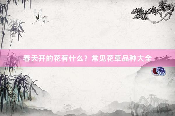 春天开的花有什么？常见花草品种大全